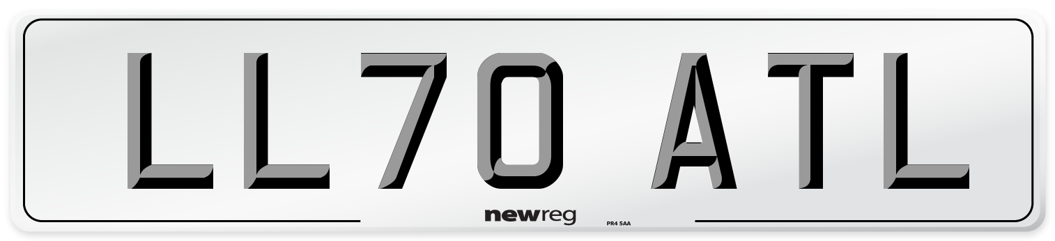 LL70 ATL Number Plate from New Reg